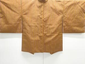 縞織り出し手織り紬羽織